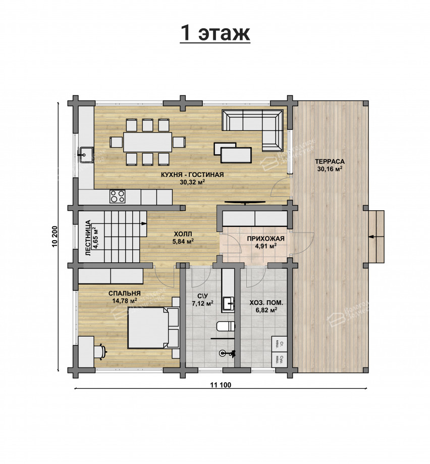 Дом из клееного бруса VZ-493